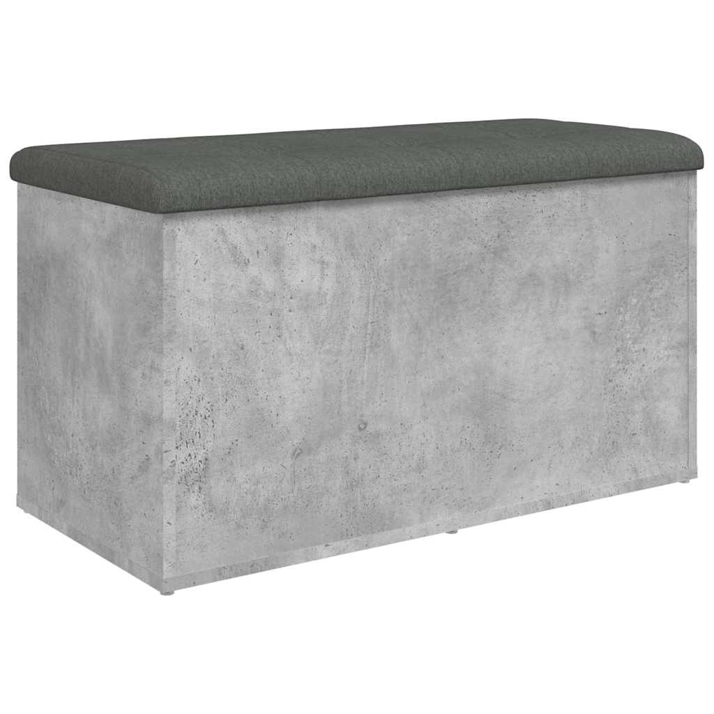 Opbergbankje 82x42x45 cm bewerkt hout betongrijs is nu te koop bij PeponiXL, paradijselijk wonen!