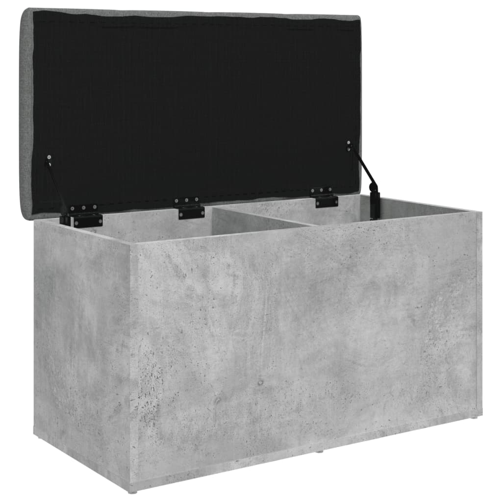 Opbergbankje 82x42x45 cm bewerkt hout betongrijs is nu te koop bij PeponiXL, paradijselijk wonen!