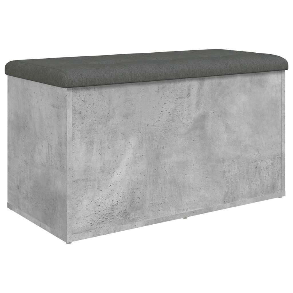 Opbergbankje 82x42x45 cm bewerkt hout betongrijs is nu te koop bij PeponiXL, paradijselijk wonen!