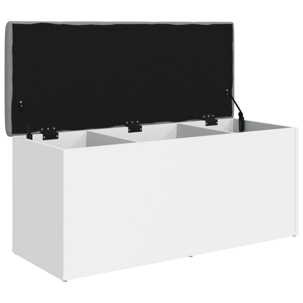 Opbergbank Wit 102x42x45 cm Bewerkt Hout is nu te koop bij PeponiXL, paradijselijk wonen!