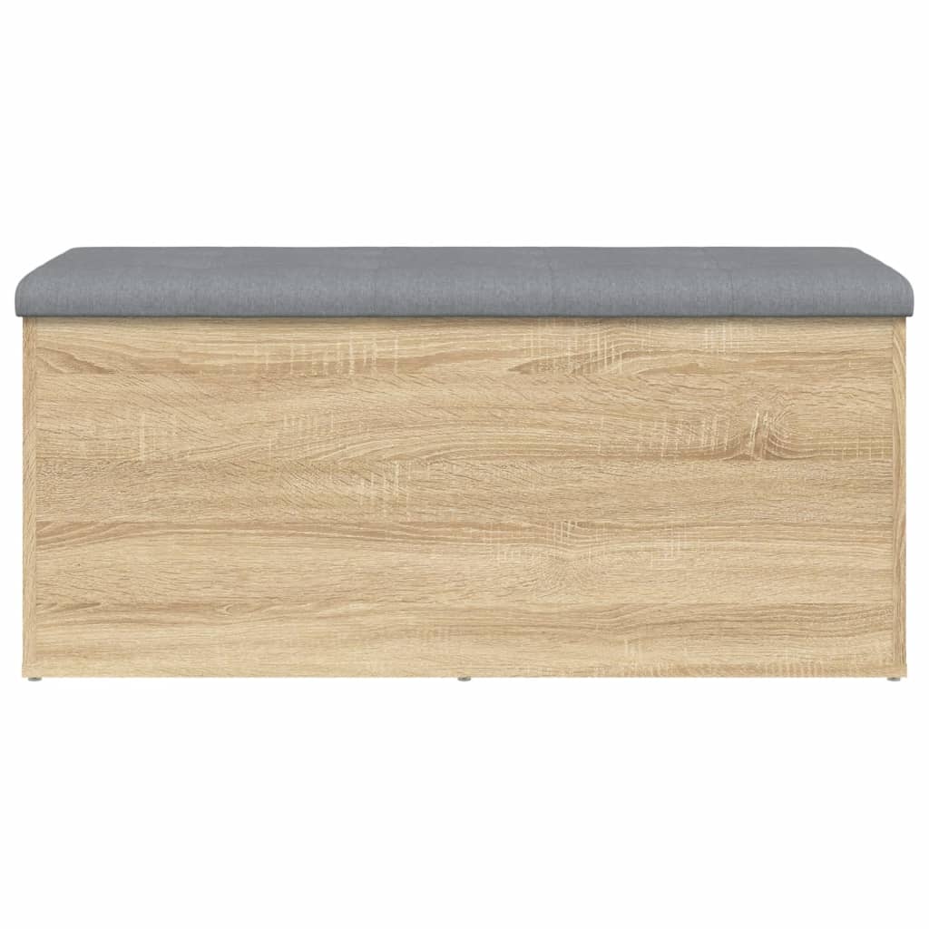 Opbergbank Sonoma eiken 102x42x45 cm bewerkt hout is nu te koop bij PeponiXL, paradijselijk wonen!