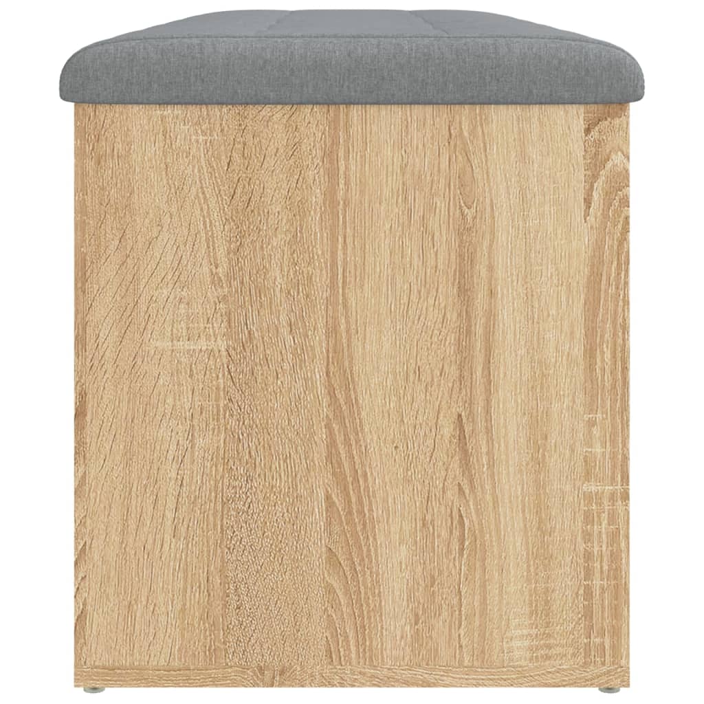 Opbergbank Sonoma eiken 102x42x45 cm bewerkt hout is nu te koop bij PeponiXL, paradijselijk wonen!