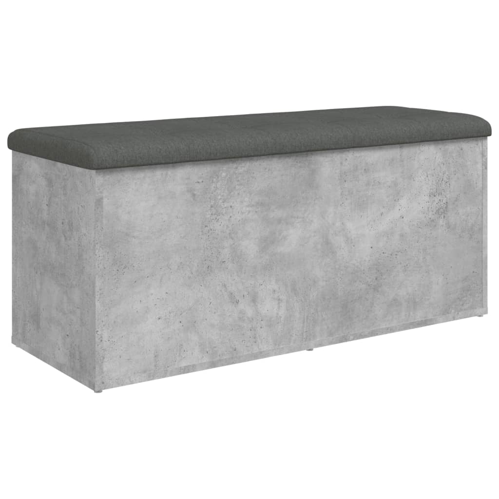 Opbergbankje 102x42x45 cm bewerkt hout betongrijs is nu te koop bij PeponiXL, paradijselijk wonen!