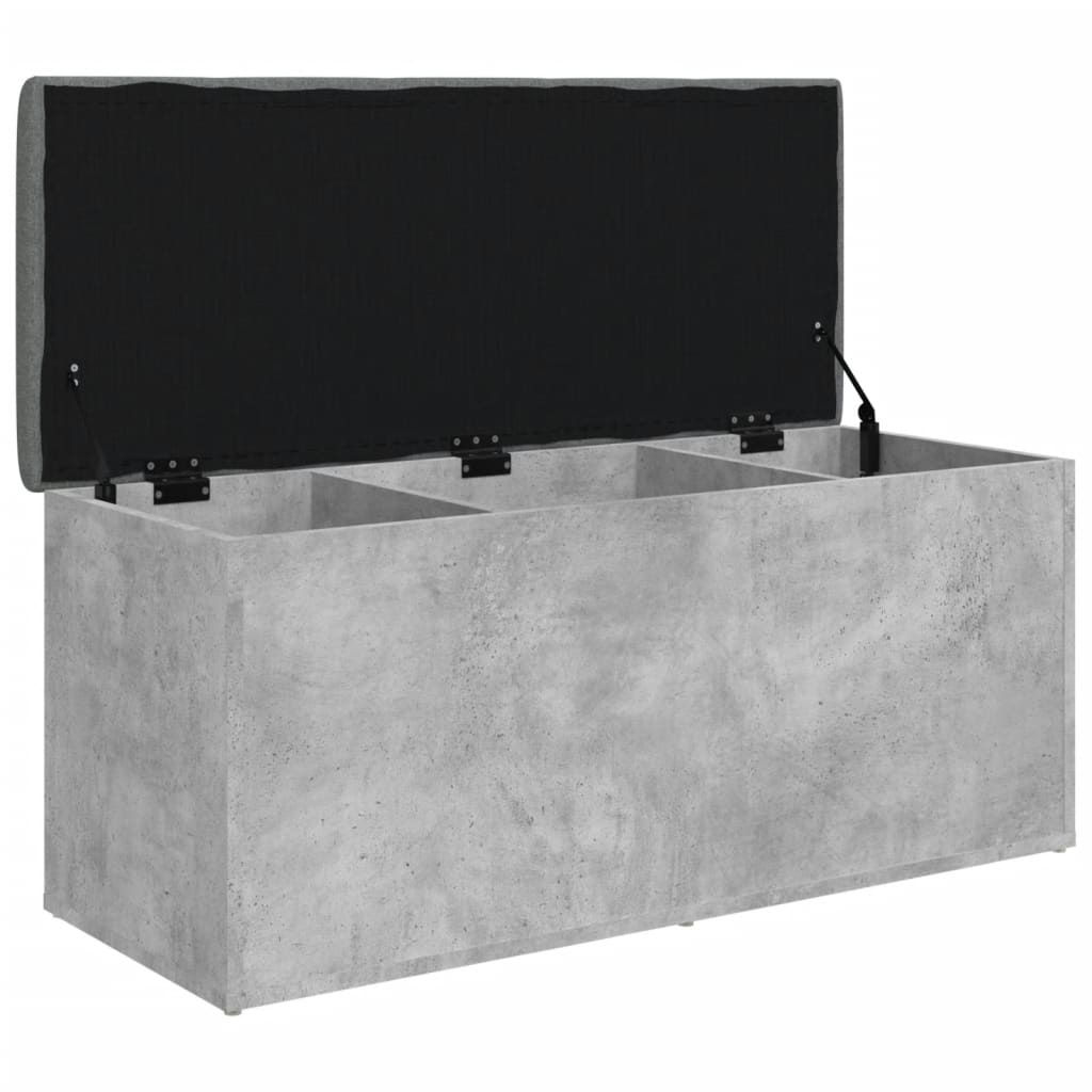 Opbergbankje 102x42x45 cm bewerkt hout betongrijs is nu te koop bij PeponiXL, paradijselijk wonen!