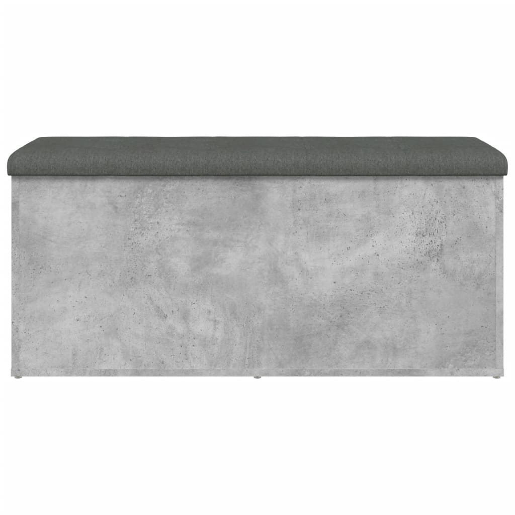 Opbergbankje 102x42x45 cm bewerkt hout betongrijs is nu te koop bij PeponiXL, paradijselijk wonen!