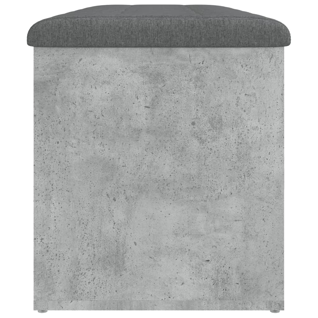 Opbergbankje 102x42x45 cm bewerkt hout betongrijs is nu te koop bij PeponiXL, paradijselijk wonen!