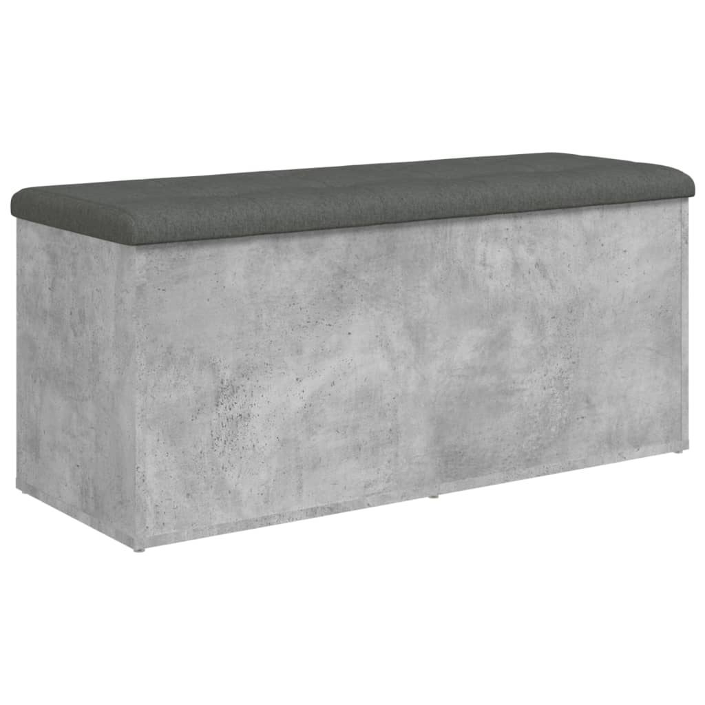Opbergbankje 102x42x45 cm bewerkt hout betongrijs is nu te koop bij PeponiXL, paradijselijk wonen!