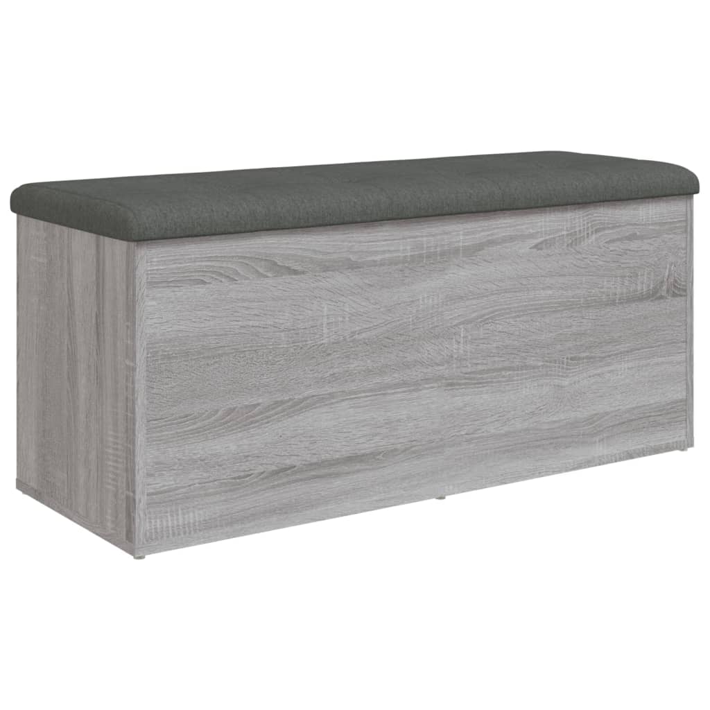 Opbergbankje 102x42x45 cm bewerkt hout grijs sonoma eikenkleur is nu te koop bij PeponiXL, paradijselijk wonen!