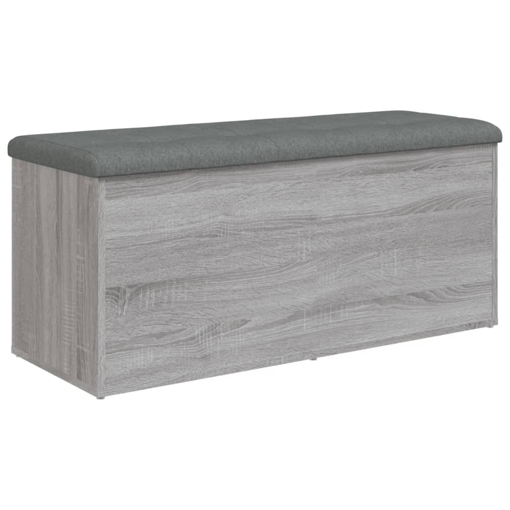 Opbergbankje 102x42x45 cm bewerkt hout grijs sonoma eikenkleur is nu te koop bij PeponiXL, paradijselijk wonen!