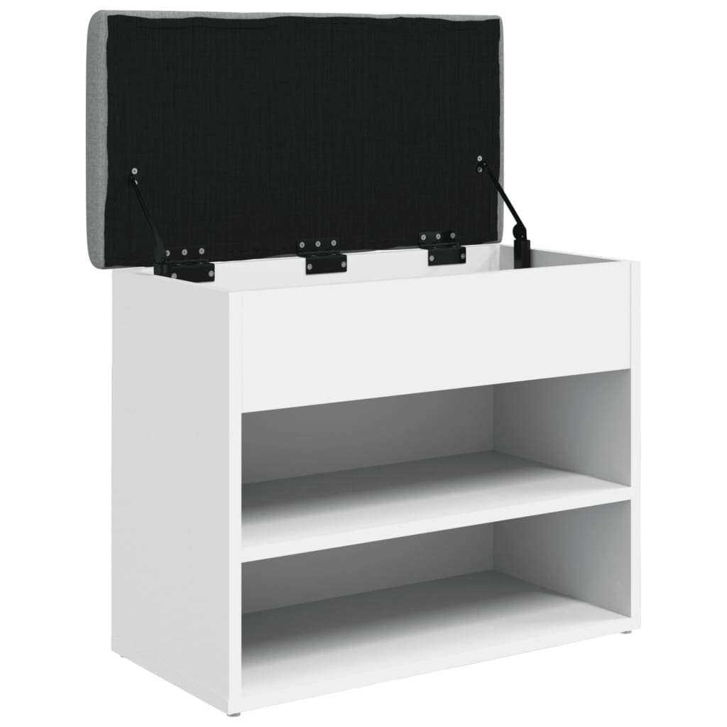 Schoenenbank Wit 62x32x50 cm Bewerkt Hout is nu te koop bij PeponiXL, paradijselijk wonen!