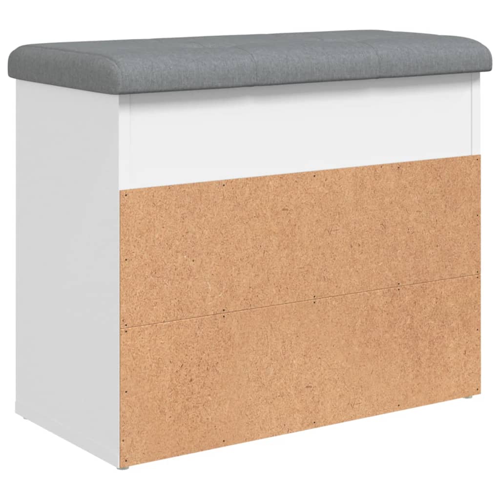 Schoenenbank Wit 62x32x50 cm Bewerkt Hout is nu te koop bij PeponiXL, paradijselijk wonen!