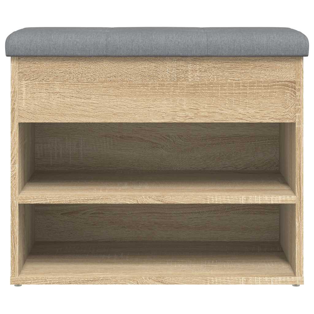 Schoenenbankje 62x32x50 cm bewerkt hout sonoma eikenkleurig is nu te koop bij PeponiXL, paradijselijk wonen!