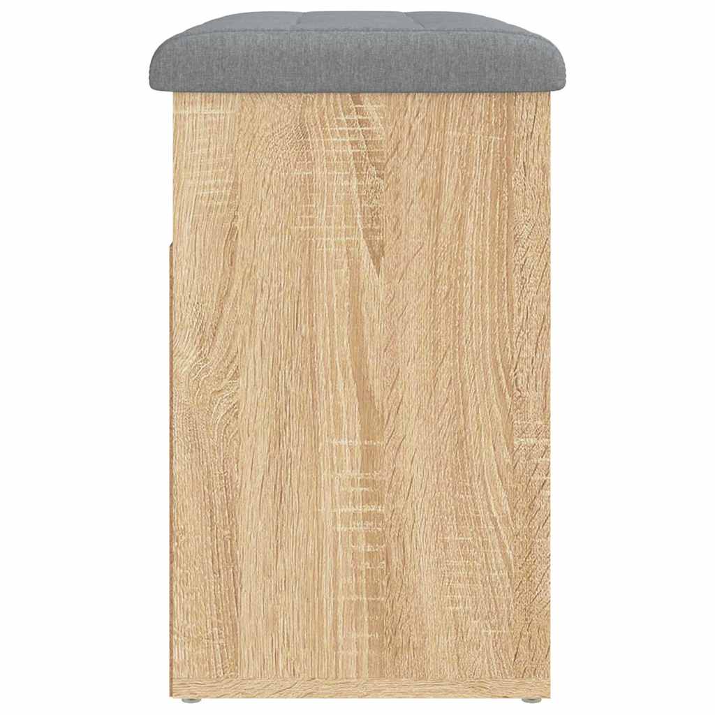 Schoenenbankje 62x32x50 cm bewerkt hout sonoma eikenkleurig is nu te koop bij PeponiXL, paradijselijk wonen!