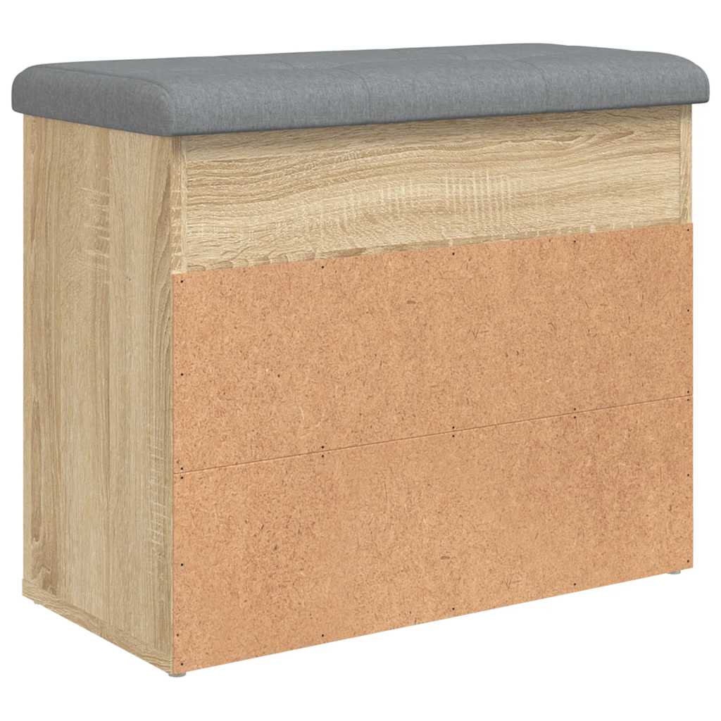 Schoenenbankje 62x32x50 cm bewerkt hout sonoma eikenkleurig is nu te koop bij PeponiXL, paradijselijk wonen!