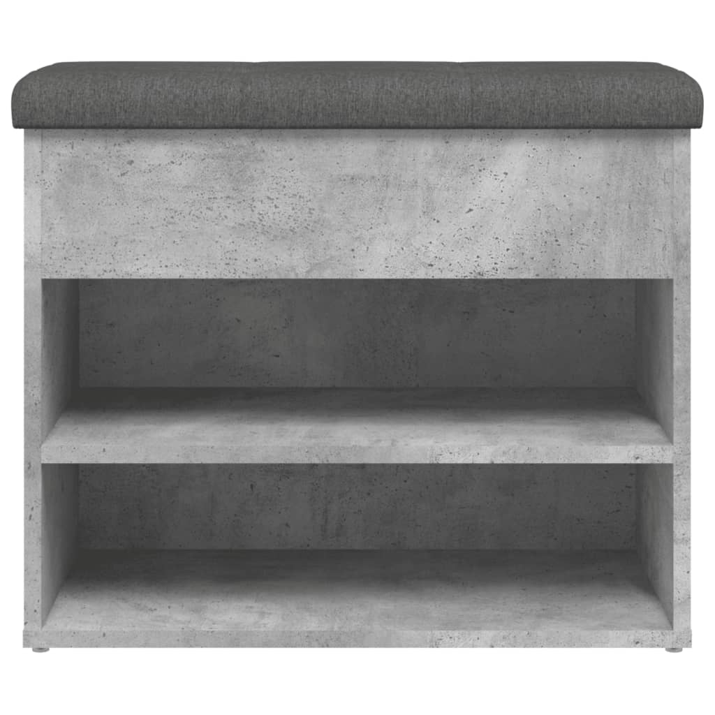 Schoenenbankje 62x32x50 cm bewerkt hout betongrijs is nu te koop bij PeponiXL, paradijselijk wonen!
