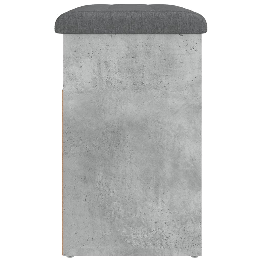 Schoenenbankje 62x32x50 cm bewerkt hout betongrijs is nu te koop bij PeponiXL, paradijselijk wonen!