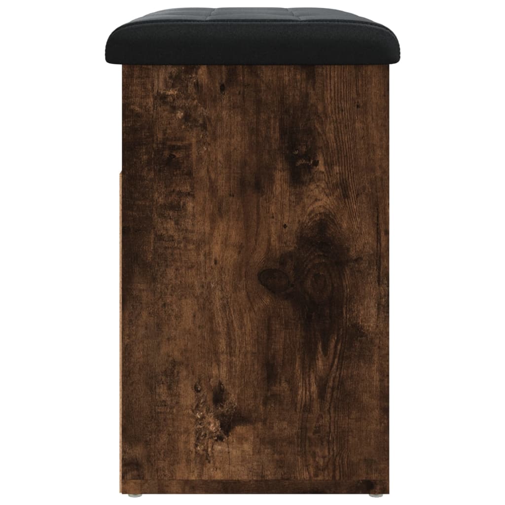 Schoenenbankje 62x32x50 cm bewerkt hout gerookt eikenkleurig is nu te koop bij PeponiXL, paradijselijk wonen!