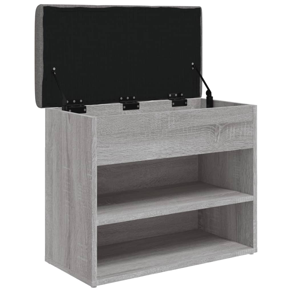 Schoenenbankje 62x32x50 cm bewerkt hout grijs sonoma is nu te koop bij PeponiXL, paradijselijk wonen!