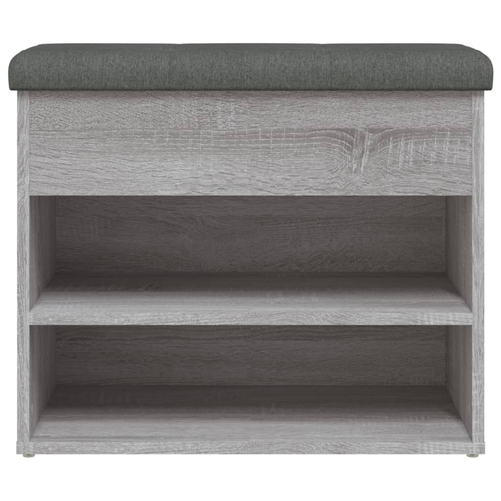 Schoenenbankje 62x32x50 cm bewerkt hout grijs sonoma is nu te koop bij PeponiXL, paradijselijk wonen!