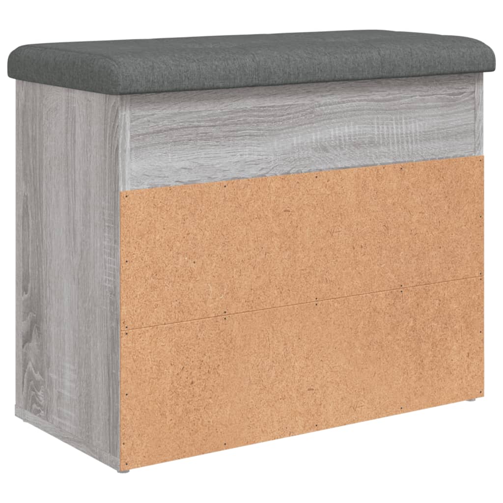 Schoenenbankje 62x32x50 cm bewerkt hout grijs sonoma is nu te koop bij PeponiXL, paradijselijk wonen!