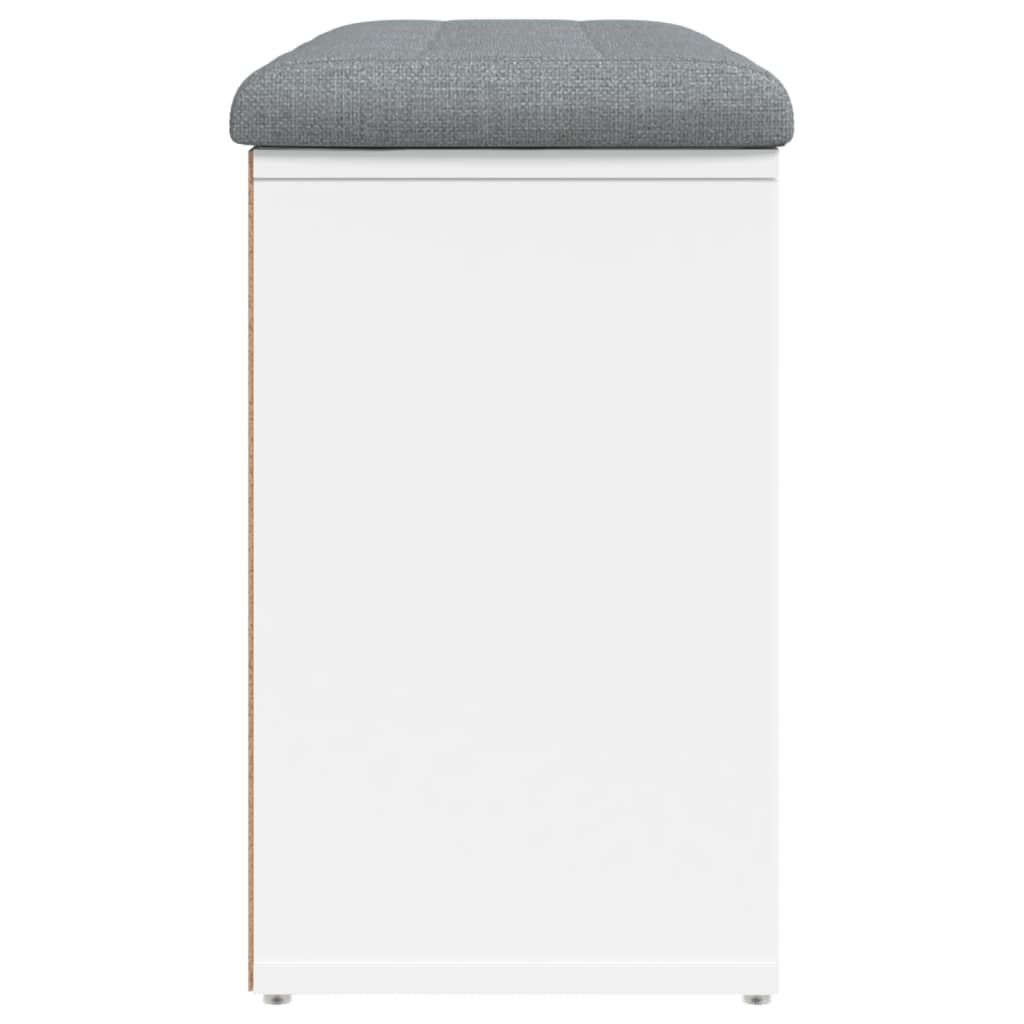 Schoenenbank Wit 82x32x50 cm Bewerkt Hout is nu te koop bij PeponiXL, paradijselijk wonen!