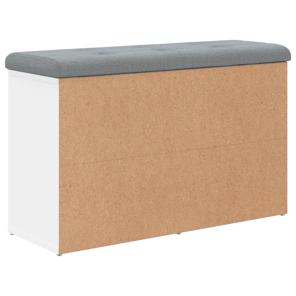 Schoenenbank Wit 82x32x50 cm Bewerkt Hout is nu te koop bij PeponiXL, paradijselijk wonen!