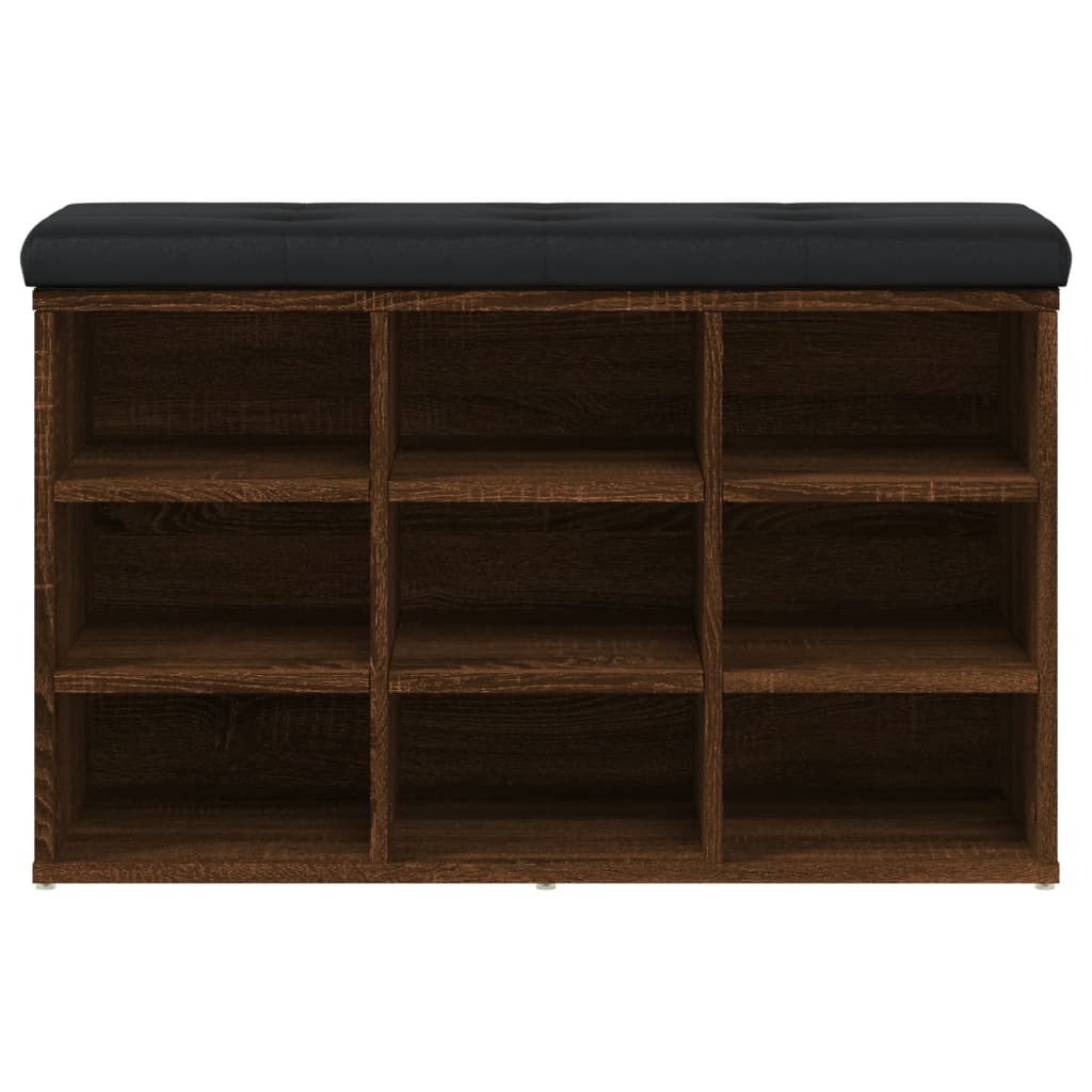 Schoenenbank 82x32x50 cm bewerkt hout bruin eikenkleur is nu te koop bij PeponiXL, paradijselijk wonen!