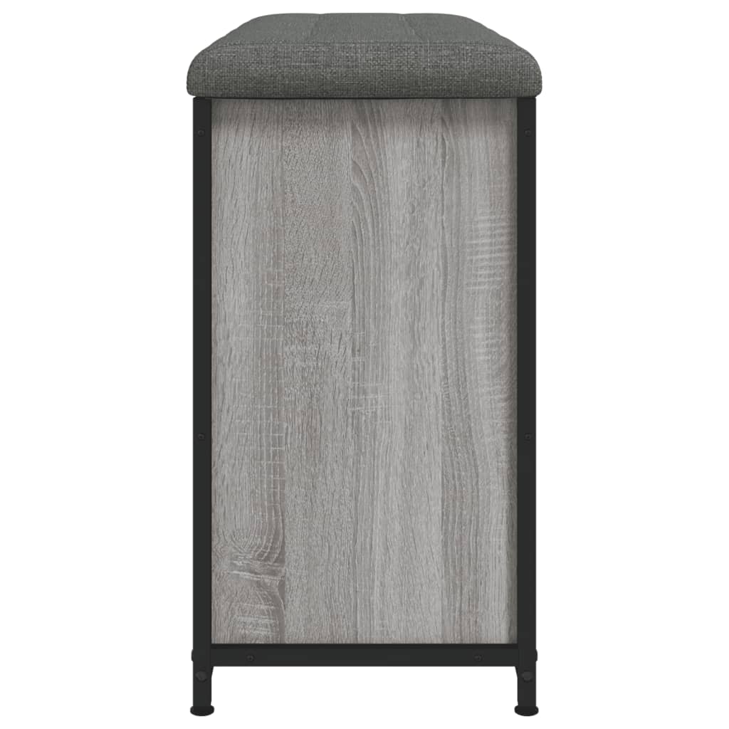 Schoenenbankje met klaplade 82x32x56 cm grijs sonoma eikenkleur is nu te koop bij PeponiXL, paradijselijk wonen!