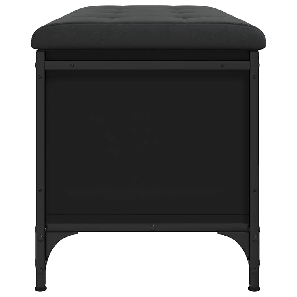 Opbergbankje 82x42x45 cm bewerkt hout zwart is nu te koop bij PeponiXL, paradijselijk wonen!