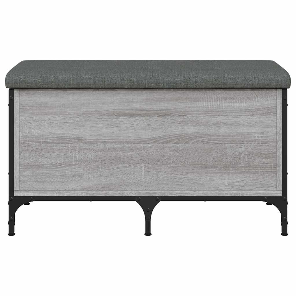 Opbergbankje 82x42x45 cm bewerkt hout grijs sonoma eikenkleurig is nu te koop bij PeponiXL, paradijselijk wonen!