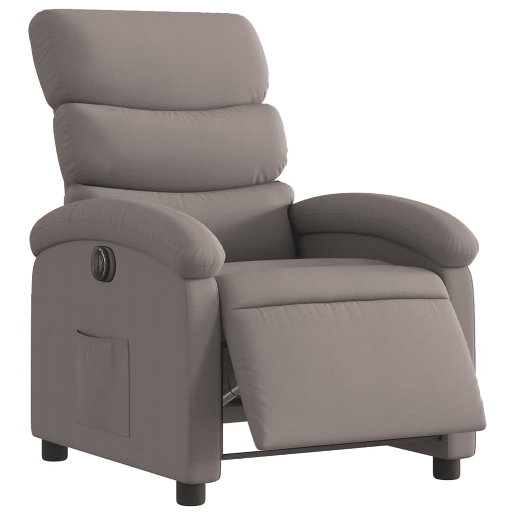 Fauteuil verstelbaar elektrisch stof taupe is nu te koop bij PeponiXL, paradijselijk wonen!