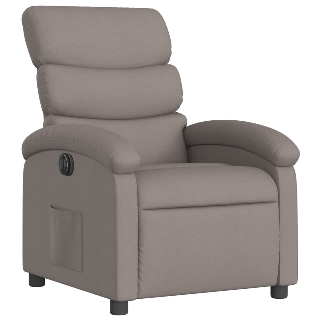 Fauteuil verstelbaar elektrisch stof taupe is nu te koop bij PeponiXL, paradijselijk wonen!