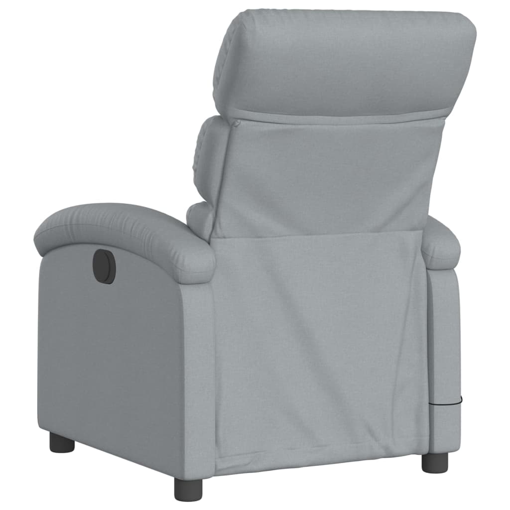 Massagestoel elektrisch verstelbaar stof lichtgrijs is nu te koop bij PeponiXL, paradijselijk wonen!