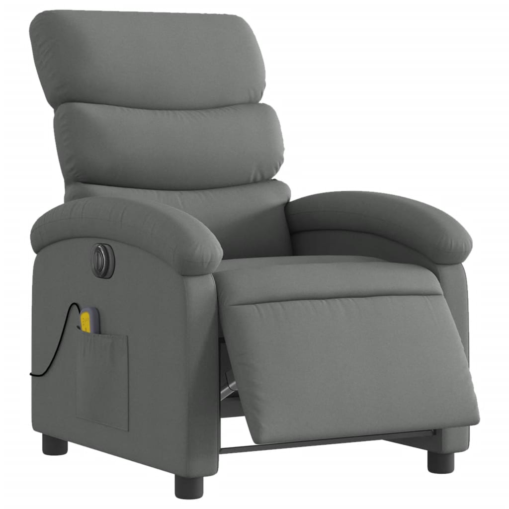 Massagestoel elektrisch verstelbaar stof donkergrijs is nu te koop bij PeponiXL, paradijselijk wonen!