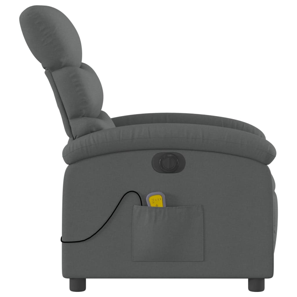Massagestoel elektrisch verstelbaar stof donkergrijs is nu te koop bij PeponiXL, paradijselijk wonen!