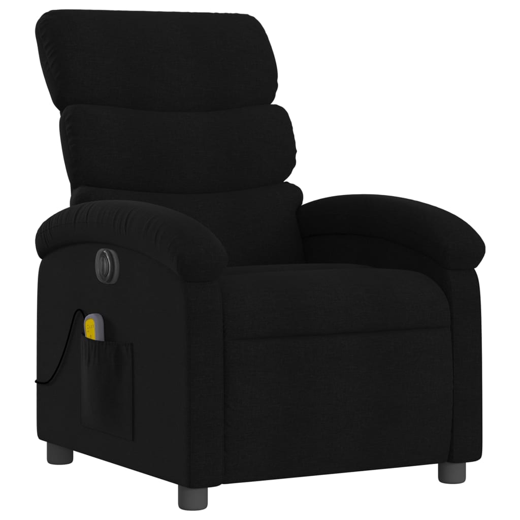 Massagestoel elektrisch verstelbaar stof zwart is nu te koop bij PeponiXL, paradijselijk wonen!