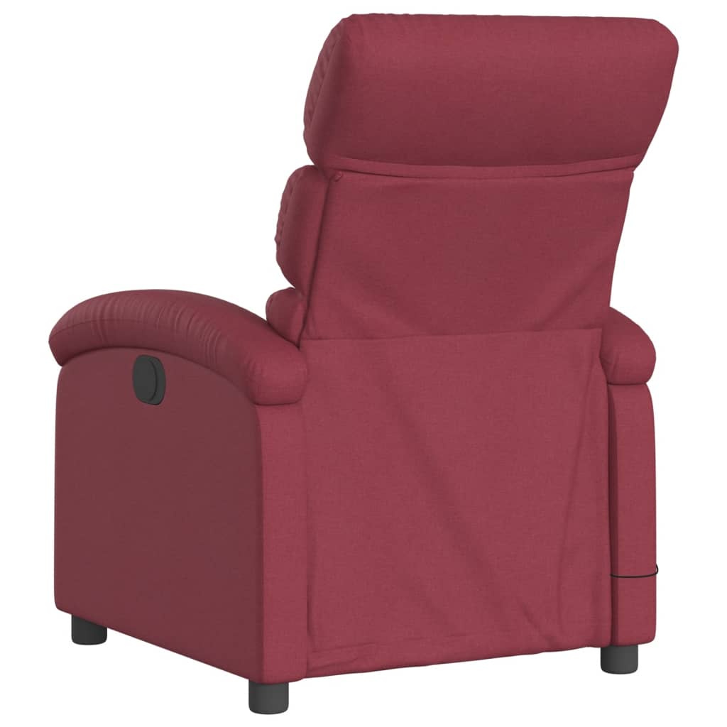 Massagestoel elektrisch verstelbaar stof wijnrood is nu te koop bij PeponiXL, paradijselijk wonen!