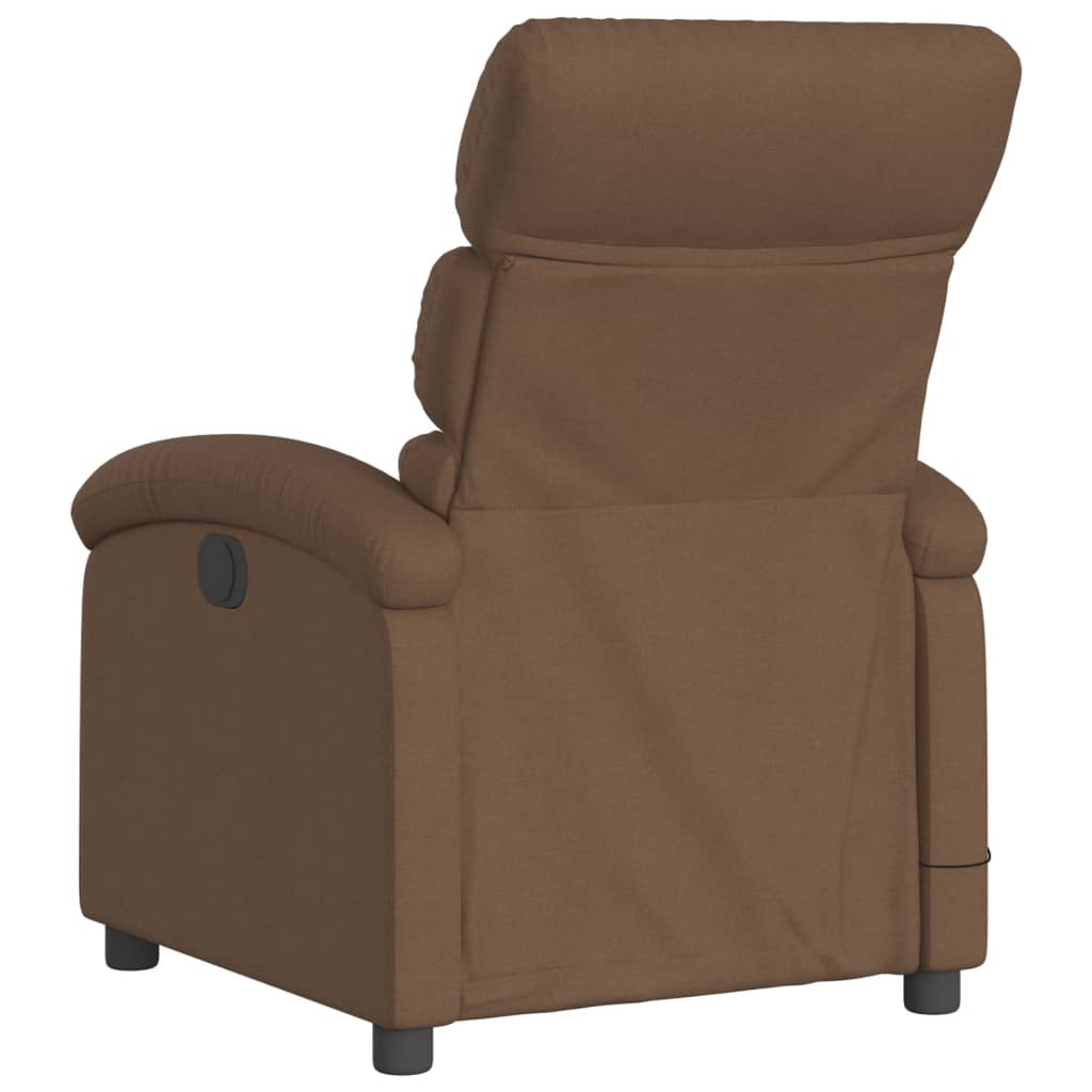 Massagestoel elektrisch verstelbaar stof bruin is nu te koop bij PeponiXL, paradijselijk wonen!
