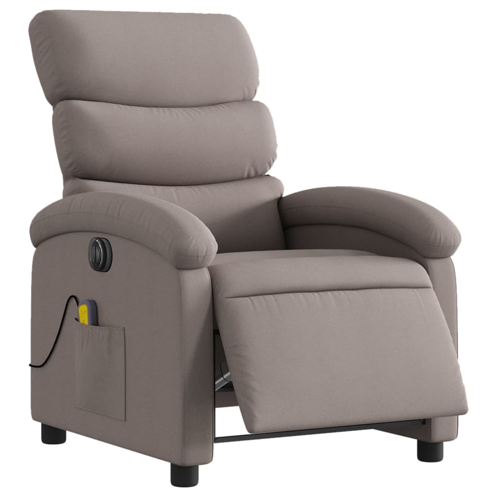 Massagestoel elektrisch verstelbaar stof taupe is nu te koop bij PeponiXL, paradijselijk wonen!
