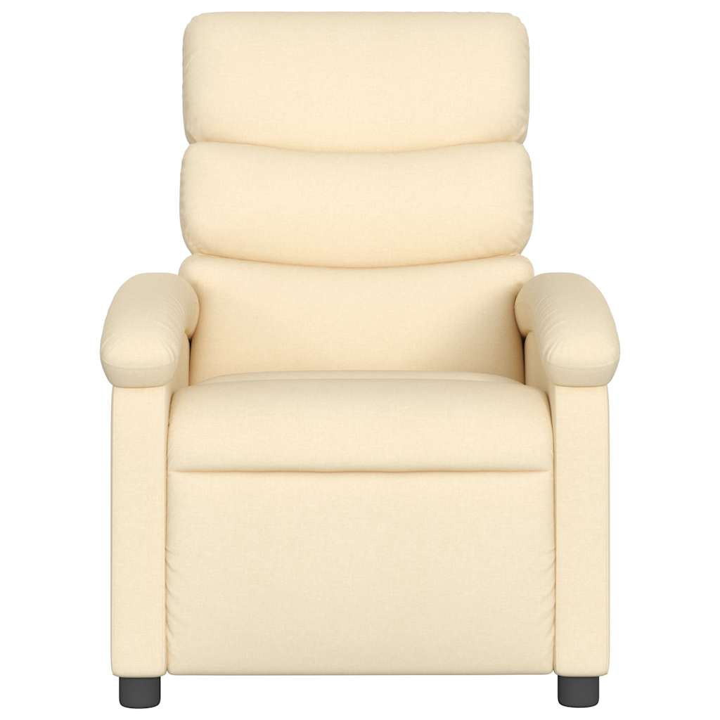 Massagestoel elektrisch verstelbaar stof crèmekleurig is nu te koop bij PeponiXL, paradijselijk wonen!