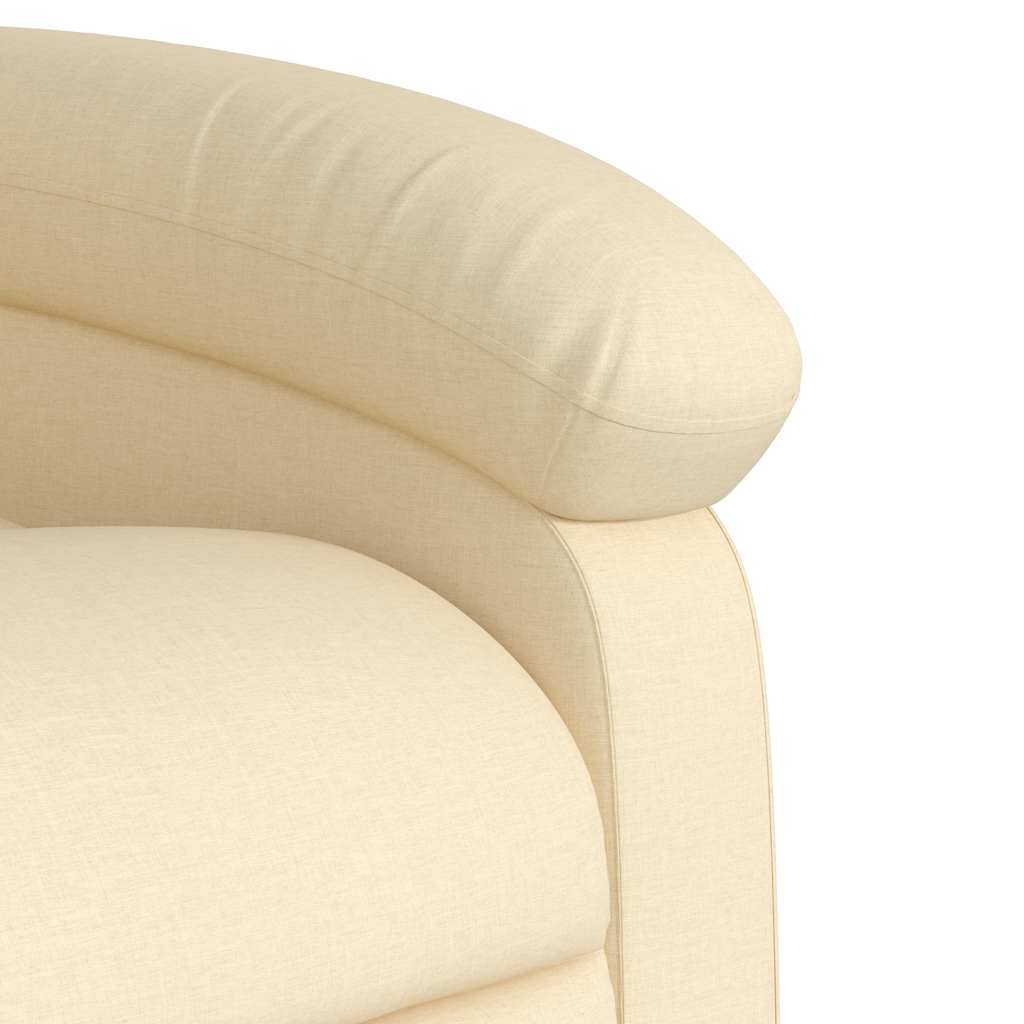 Massagestoel elektrisch verstelbaar stof crèmekleurig is nu te koop bij PeponiXL, paradijselijk wonen!