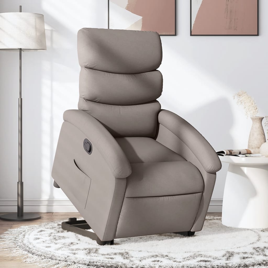 Sta-op-stoel verstelbaar stof taupe is nu te koop bij PeponiXL, paradijselijk wonen!