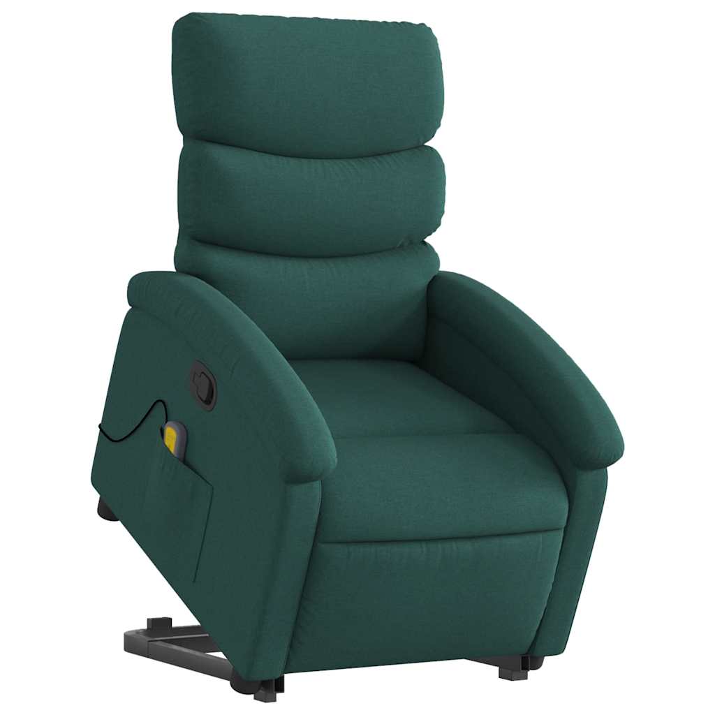 Sta-op-massagestoel verstelbaar stof donkergroen is nu te koop bij PeponiXL, paradijselijk wonen!