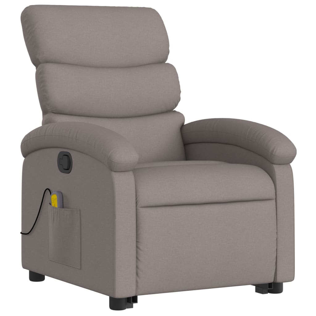 Sta-op-massagestoel verstelbaar stof taupe is nu te koop bij PeponiXL, paradijselijk wonen!