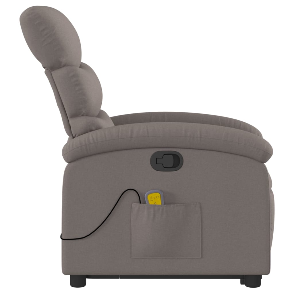 Sta-op-massagestoel verstelbaar stof taupe is nu te koop bij PeponiXL, paradijselijk wonen!