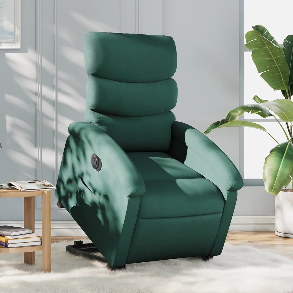 Sta-op-stoel elektrisch stof donkergroen is nu te koop bij PeponiXL, paradijselijk wonen!