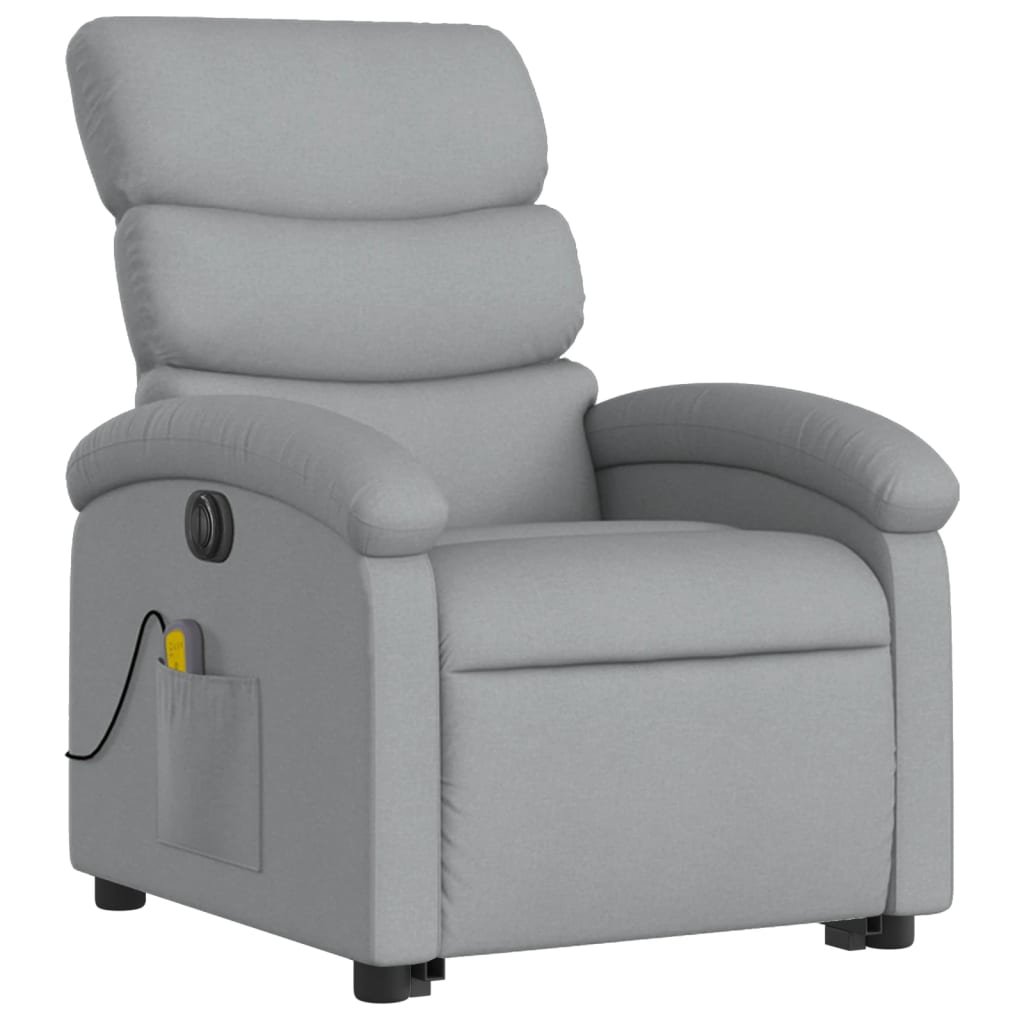 Sta-op-massagestoel elektrisch verstelbaar stof lichtgrijs is nu te koop bij PeponiXL, paradijselijk wonen!
