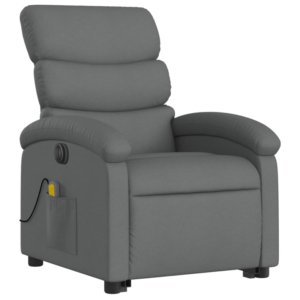 Sta-op-massagestoel elektrisch verstelbaar stof donkergrijs is nu te koop bij PeponiXL, paradijselijk wonen!