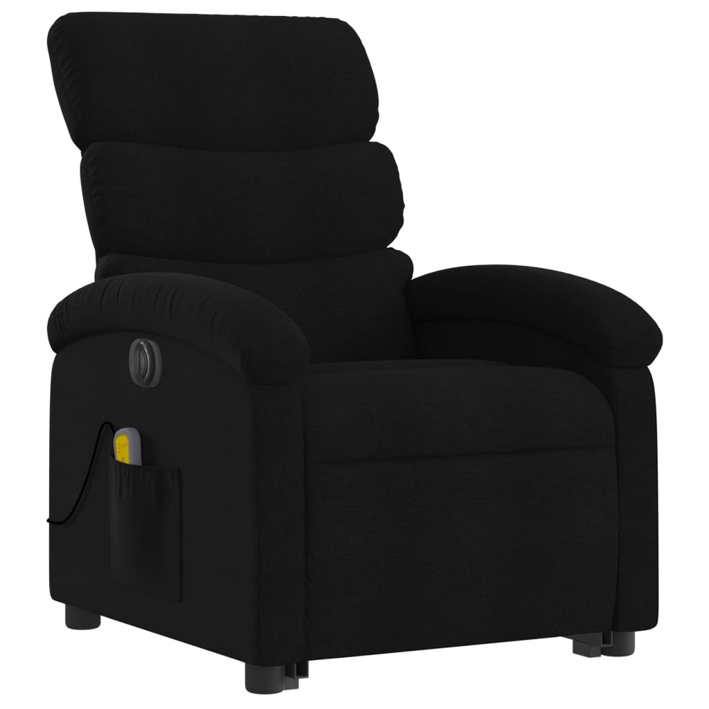 Sta-op-massagestoel elektrisch verstelbaar stof zwart is nu te koop bij PeponiXL, paradijselijk wonen!
