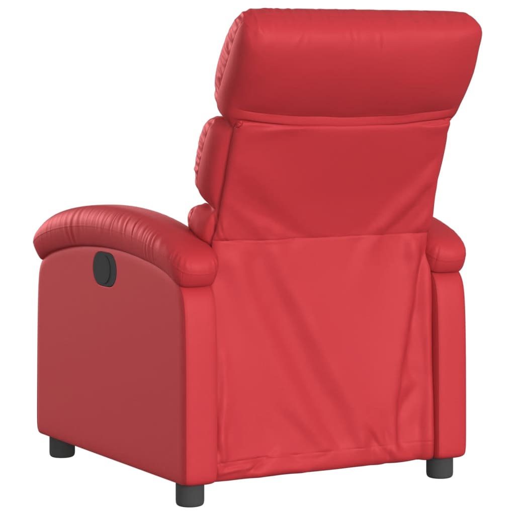 Fauteuil verstelbaar elektrisch kunstleer rood is nu te koop bij PeponiXL, paradijselijk wonen!